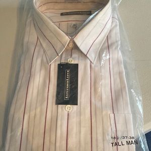 Alexander Lloyd white stripe dress shirt, neck 18 1/2, sleeve 37-38